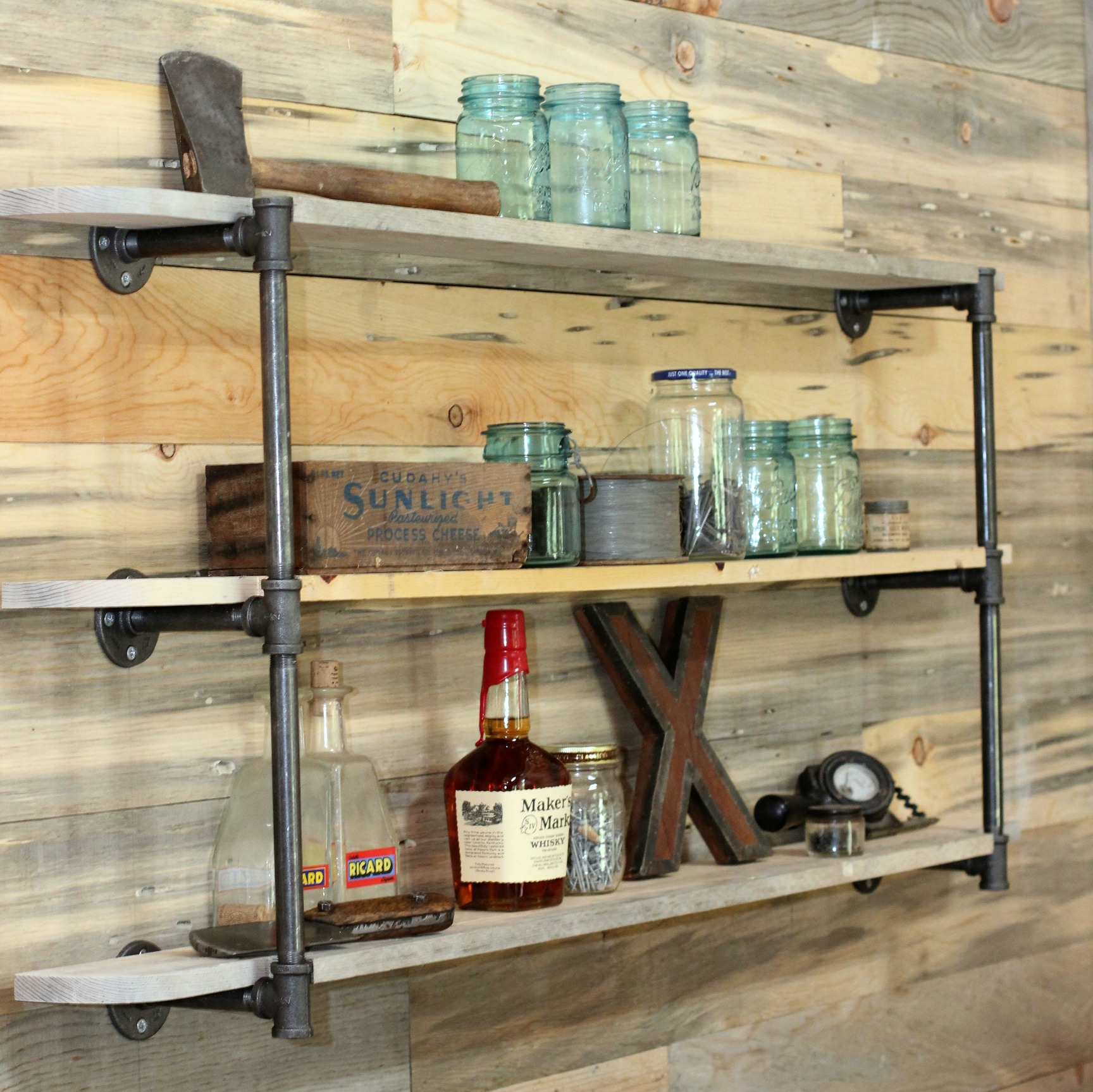 Reclaimed Wood Shelves Diy Fantastic Viewpoint