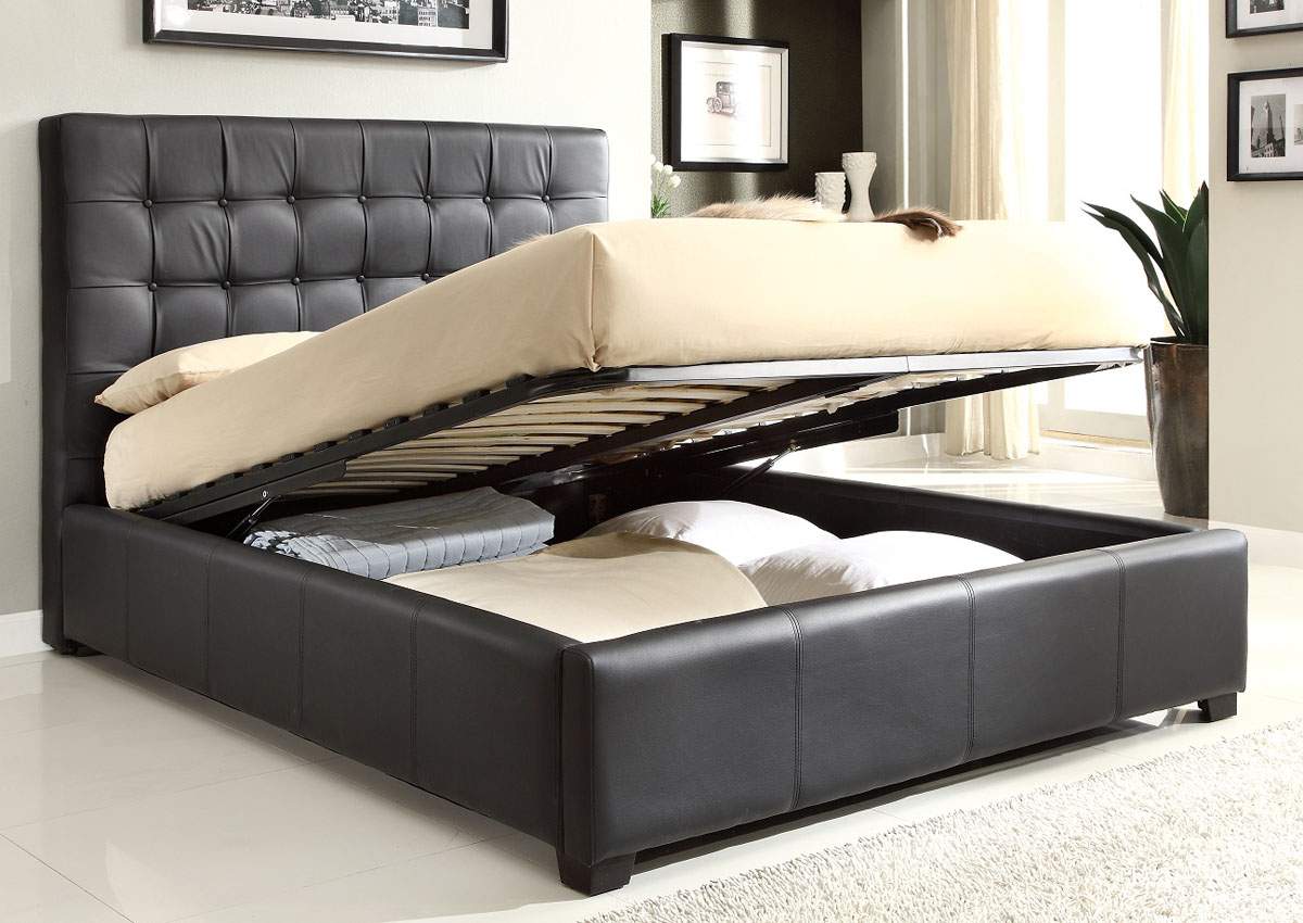 leather beds with mattress included