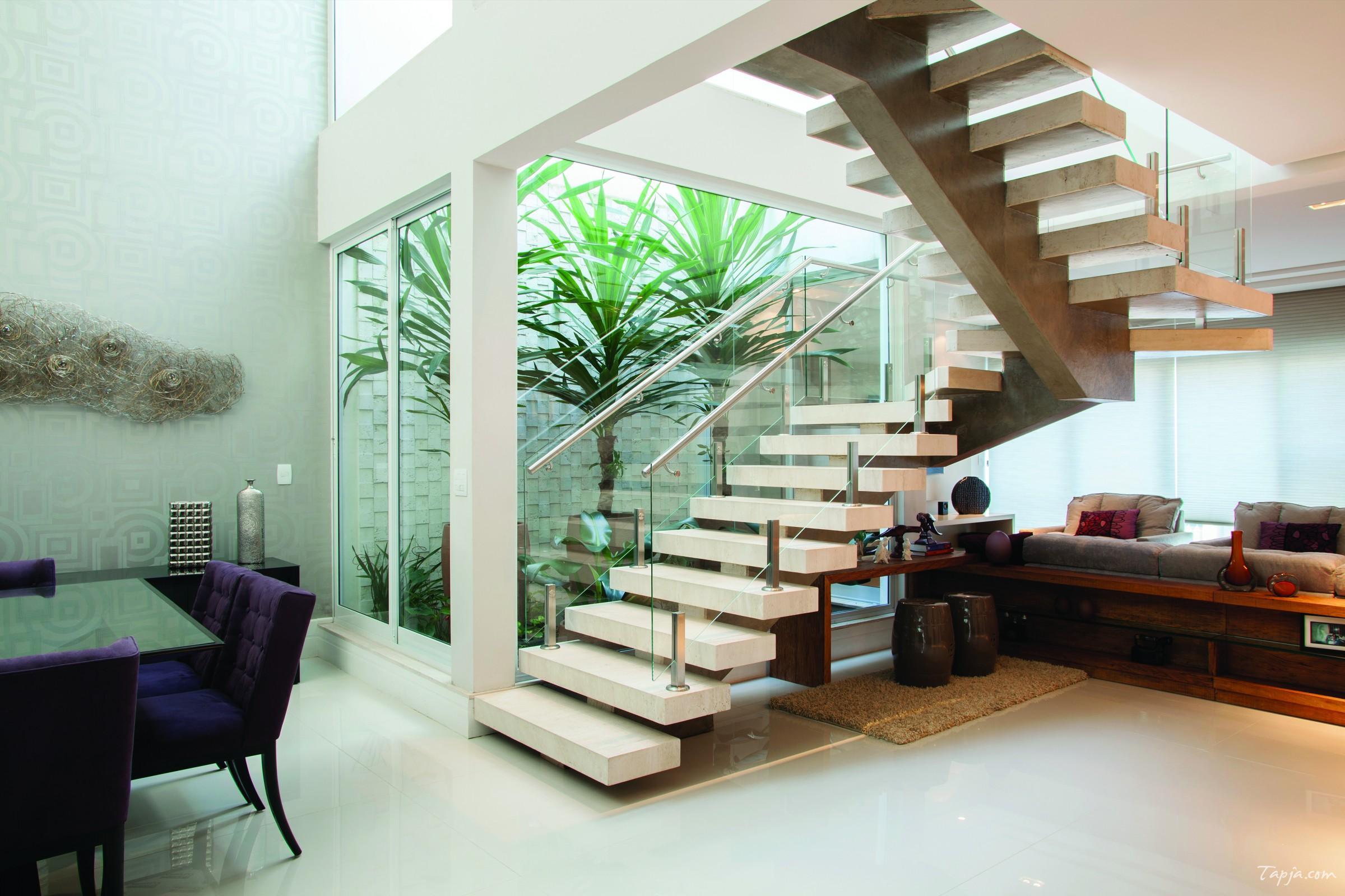 staircase in the living room
