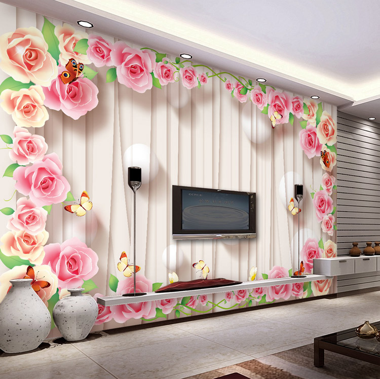 Bedroom Wall Design Romantic 3d Wallpaper For Bedroom Walls