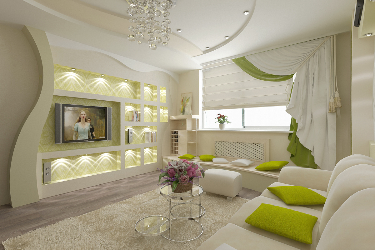 Striking Gypsum Board In Living Room