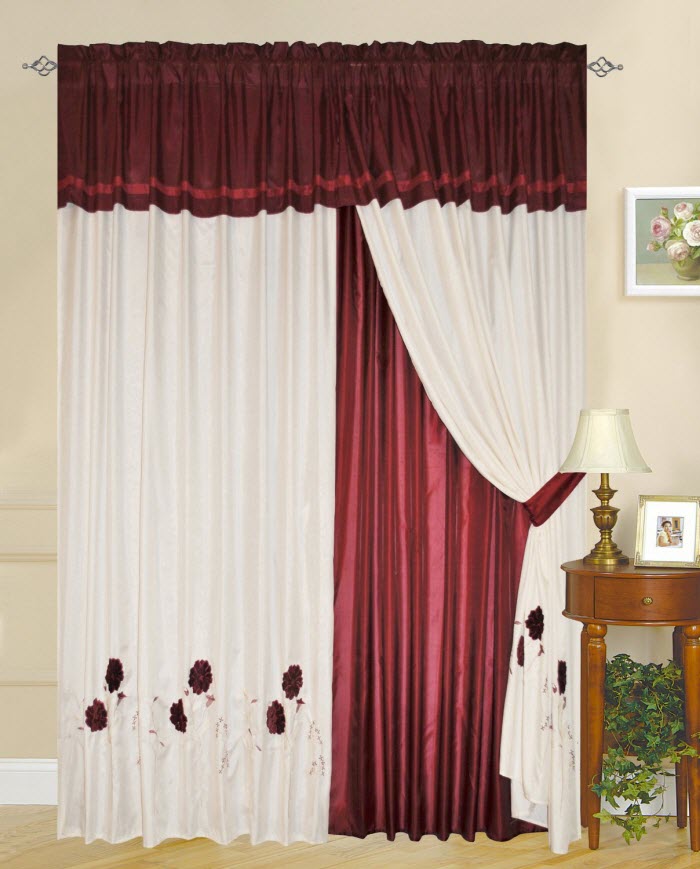 Red And White Curtain Design Fantastic Viewpoint