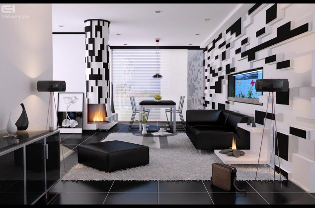 15 Everlasting Black And White Combination Ideas For The Living Room