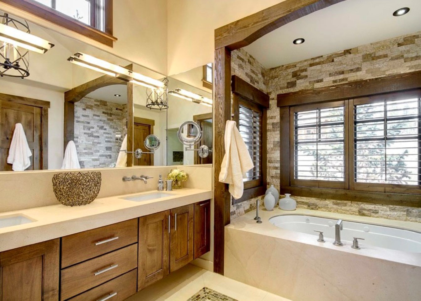 pleasing-bathroom-vanity-fluorescent-light-paired-with-sunken-tub-near ...