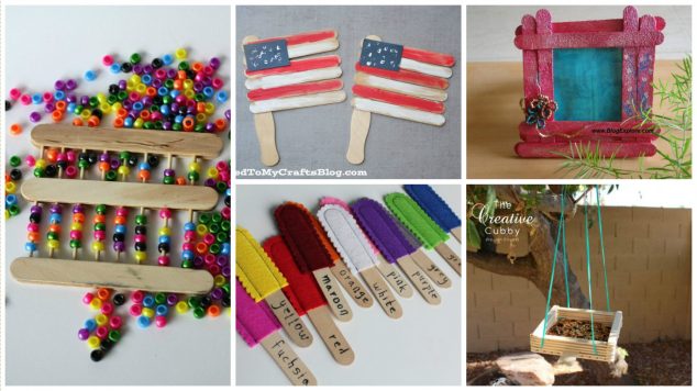 12 DIY Crafts With Recycled Ice Cream Sticks For Keeping Kids Busy