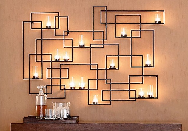 living room wall candle holders